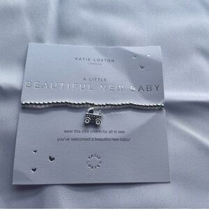 Katie Loxton London Beautiful New Baby Silver Plated Stretch Bracelet-NEW